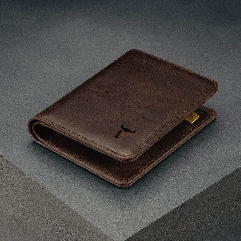 6857 Top Grain Leather Wallet | RFID Blocking | Ultra Slim Bifold USA - Picture 5 of 5